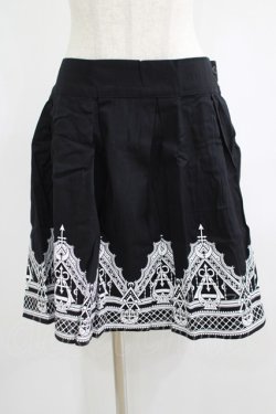 画像1: Restyle / HENNA SKIRT XL ブラック×ホワイト H-25-06-26-023-GO-SK-KB-ZH