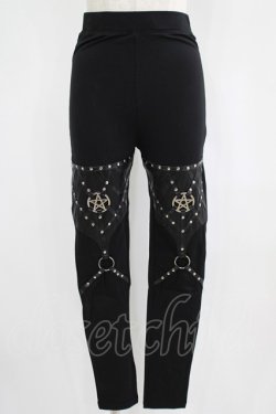 画像1: Restyle / PENTAGRAM HARNESS LEGGINGS M ブラック H-25-06-26-024-GO-PA-KB-ZH