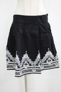 Restyle / HENNA SKIRT XL ブラック×ホワイト H-25-06-26-025-GO-SK-KB-ZH