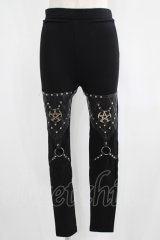 Restyle / PENTAGRAM HARNESS LEGGINGS S ブラック H-25-06-26-028-GO-PA-KB-OS