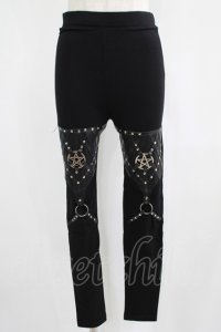 Restyle / PENTAGRAM HARNESS LEGGINGS S ブラック H-25-06-26-028-GO-PA-KB-ZH
