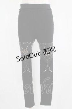 画像1: Restyle / PENTAGRAM HARNESS LEGGINGS S ブラック H-25-06-26-028-GO-PA-KB-OS