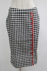 SOURPUSS / HOUNDSTOOTH BOMBSHELL SKIRT L ブラック H-25-06-27-1028-PU-SK-KB-ZH