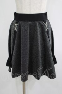 KILL STAR / Studio 666 Skater Skirt XS グリッターブラック H-25-06-27-1029-SL-SK-KB-ZI