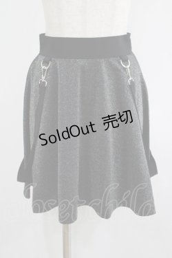 画像1: KILL STAR / Studio 666 Skater Skirt XS グリッターブラック H-25-06-27-1029-SL-SK-KB-ZI
