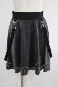 KILL STAR / Studio 666 Skater Skirt XS グリッターブラック H-25-06-27-1030-SL-SK-KB-ZH
