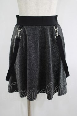 画像1: KILL STAR / Studio 666 Skater Skirt XS グリッターブラック H-25-06-27-1030-SL-SK-KB-ZH