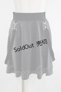 画像1: KILL STAR / Studio 666 Skater Skirt XS グリッターブラック H-25-10-24-022-SL-SK-KB-ZH