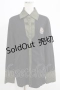 Rozen Kavalier / ストライプ切替長袖ブラウス  黒 H-25-06-27-1047-OO-BL-KB-ZH