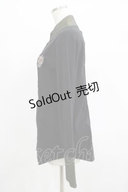 画像2: Rozen Kavalier / ストライプ切替長袖ブラウス  黒 H-25-06-27-1047-OO-BL-KB-ZH