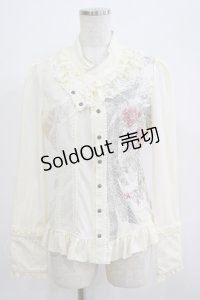Ozz oneste / チャイナブラウス  アイボリー H-25-06-27-1050-OO-BL-KB-ZH