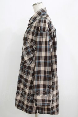 画像2: TRAVAS TOKYO / Furry bear docking check shirts Free ベージュ×グレー H-25-06-27-1055-PU-BL-KB-ZH