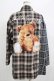画像3: TRAVAS TOKYO / Furry bear docking check shirts Free ベージュ×グレー H-25-06-27-1055-PU-BL-KB-ZH (3)