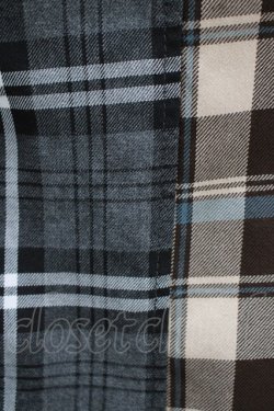 画像4: TRAVAS TOKYO / Furry bear docking check shirts Free ベージュ×グレー H-25-06-27-1055-PU-BL-KB-ZH