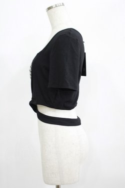 画像2: DARK IN LOVE / Punk locomotive check heart crop top XL ブラック H-25-06-27-1059-PU-TO-KB-ZH