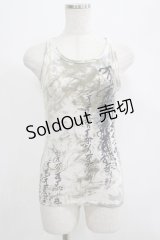 h.NAOTO / プリントタンク  オフ H-25-06-27-1071-HN-TO-KB-ZH
