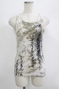 h.NAOTO / プリントタンク  オフ H-25-06-27-1071-HN-TO-KB-ZH