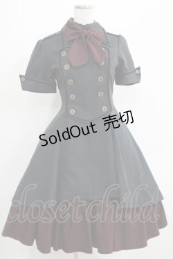 画像1: ATELIER BOZ / グランティアワンピース  ブラック/ボルドー H-25-06-27-1002-EL-OP-NS-ZH