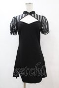 PUNK RAVE / Chinese Style Silk Fan Cheongsam Dress S ブラック H-25-06-28-035-PU-OP-KB-ZH