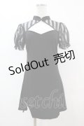 PUNK RAVE / Chinese Style Silk Fan Cheongsam Dress S ブラック H-25-10-24-044-PU-OP-KB-ZH