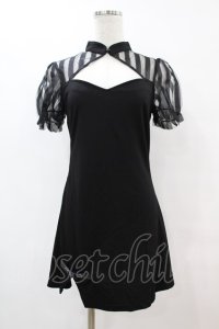 PUNK RAVE / Chinese Style Silk Fan Cheongsam Dress S ブラック H-25-06-28-035-PU-OP-KB-ZH