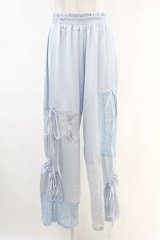 Candy Stripper / LACY PATCH WORK DROST PANTS  ライトブルー H-25-06-28-004-PU-PA-KB-ZH