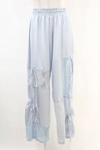 Candy Stripper / LACY PATCH WORK DROST PANTS  ライトブルー H-25-06-28-004-PU-PA-KB-ZH