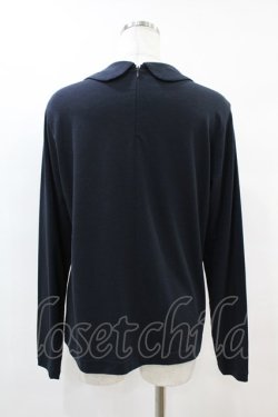 画像2: Jane Marple Dans Le Salon / Silket Bare T-cloth Round Collar Pullover  ネイビー H-25-06-28-038-JM-TO-KB-ZH