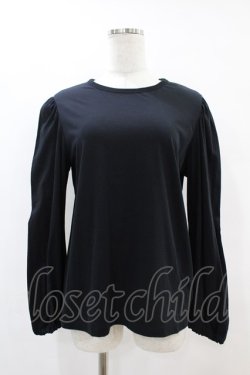 画像1: Jane Marple Dans Le Salon / Puffy sleeve pullover  ブラック H-25-06-28-039-JM-TO-KB-ZH