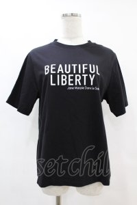 Jane Marple Dans Le Salon / Theme logo T-shirt  ブラック H-25-06-28-040-JM-TO-KB-ZH