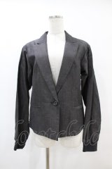 HYSTERIC GLAMOUR / リブ切替バックプリントジャケット  グレー H-25-06-28-045-PU-JA-KB-ZH
