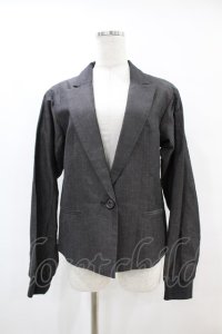 HYSTERIC GLAMOUR / リブ切替バックプリントジャケット  グレー H-25-06-28-045-PU-JA-KB-ZH
