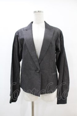 画像1: HYSTERIC GLAMOUR / リブ切替バックプリントジャケット  グレー H-25-06-28-045-PU-JA-KB-ZH