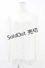 Leur Getter / ハイネックシフォンブラウス  アイボリー H-25-06-28-048-LU-BL-KB-ZH