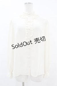 Leur Getter / ハイネックシフォンブラウス  アイボリー H-25-06-28-048-LU-BL-KB-ZH