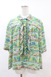 Jane Marple Dans Le Salon / Sunnyside town granny’s blouse  ブルーグレイ H-25-06-28-053-JM-BL-KB-ZH