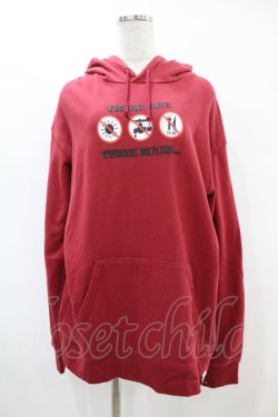 画像1: Candy Stripper / THREE RULES HOODIE  レッド H-25-06-28-055-PU-TO-KB-ZH