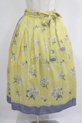 Jane Marple / Miss Daisyのタックスカート  イエロー×ラベンダー H-25-06-28-1004-JM-SK-KB-ZH
