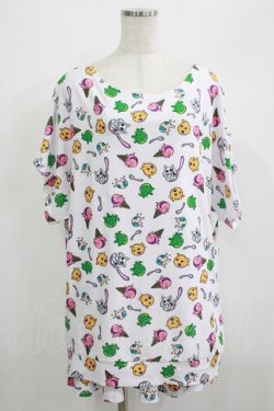 画像1: NieR Clothing / 総柄セットアップ  白 H-25-06-28-1011-PU-OP-KB-ZH