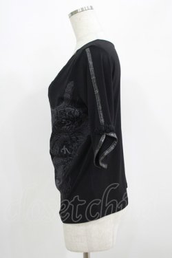 画像2: Qutie Frash / クロスインナートップス  黒×黒 H-25-06-28-1012-QU-TO-KB-ZH