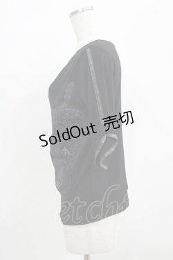 画像2: Qutie Frash / クロスインナートップス  黒×黒 H-25-06-28-1012-QU-TO-KB-ZH