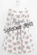Leur Getter / Sweet Strawberry袖付きワンピース  オフ白 H-25-06-28-1002-LU-OP-KB-ZH