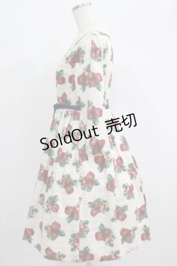 画像2: Leur Getter / Sweet Strawberry袖付きワンピース  オフ白 H-25-06-28-1002-LU-OP-KB-ZH