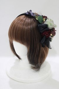 Anges et Demons / コサージュカチューシャ  黒 H-25-06-28-1027-GO-AC-KB-ZH