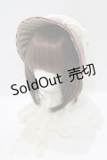 シュエット / レースリボンボンネット  ボルドー×アイボリー H-25-06-28-1029-LO-AC-KB-ZH