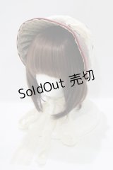 シュエット / レースリボンボンネット  ボルドー×アイボリー H-25-06-28-1029-LO-AC-KB-ZH