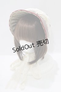 シュエット / レースリボンボンネット  ボルドー×アイボリー H-25-06-28-1029-LO-AC-KB-ZH