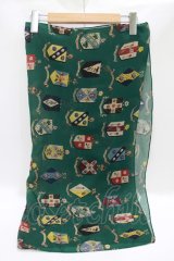 Jane Marple / Flower Crests Double Scarf  グリーン H-25-06-28-1033-JM-ZA-KB-ZH