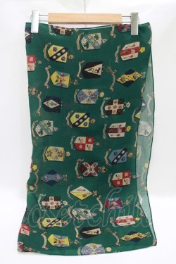 画像1: Jane Marple / Flower Crests Double Scarf  グリーン H-25-06-28-1033-JM-ZA-KB-ZH