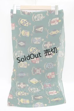 画像1: Jane Marple / Flower Crests Double Scarf  グリーン H-25-06-28-1033-JM-ZA-KB-ZH